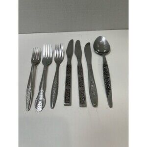 Silverware Lot of 7 Pieces Mixed Various Brands Vintage Flatware Stainless